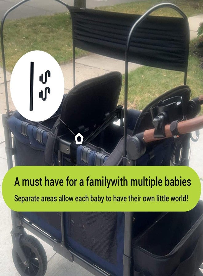 Hwborsix Stroller Wagon Support Bar Compatible with WONDERFOLD W2 Elite Wagon (2 Seater), Wagon Support Bar for WONDERFOLD W2 Veer Wagon - Black - Image 5